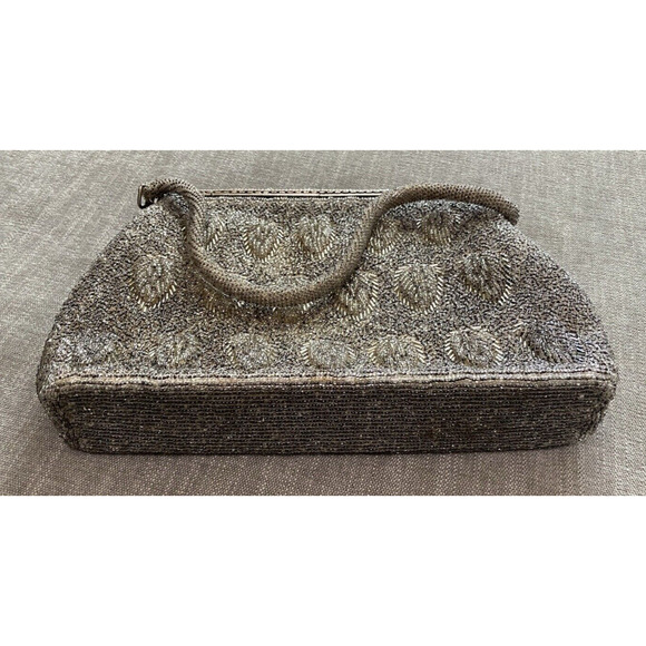 Vtg Beaded Purse Handmade in Hong Kong Evening Bag Wedding Party Prom Clutch - Picture 9 of 16